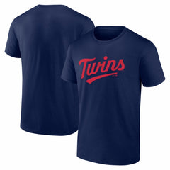 Minnesota Twins Logo Athletic Wordmark T-Shirt Navy