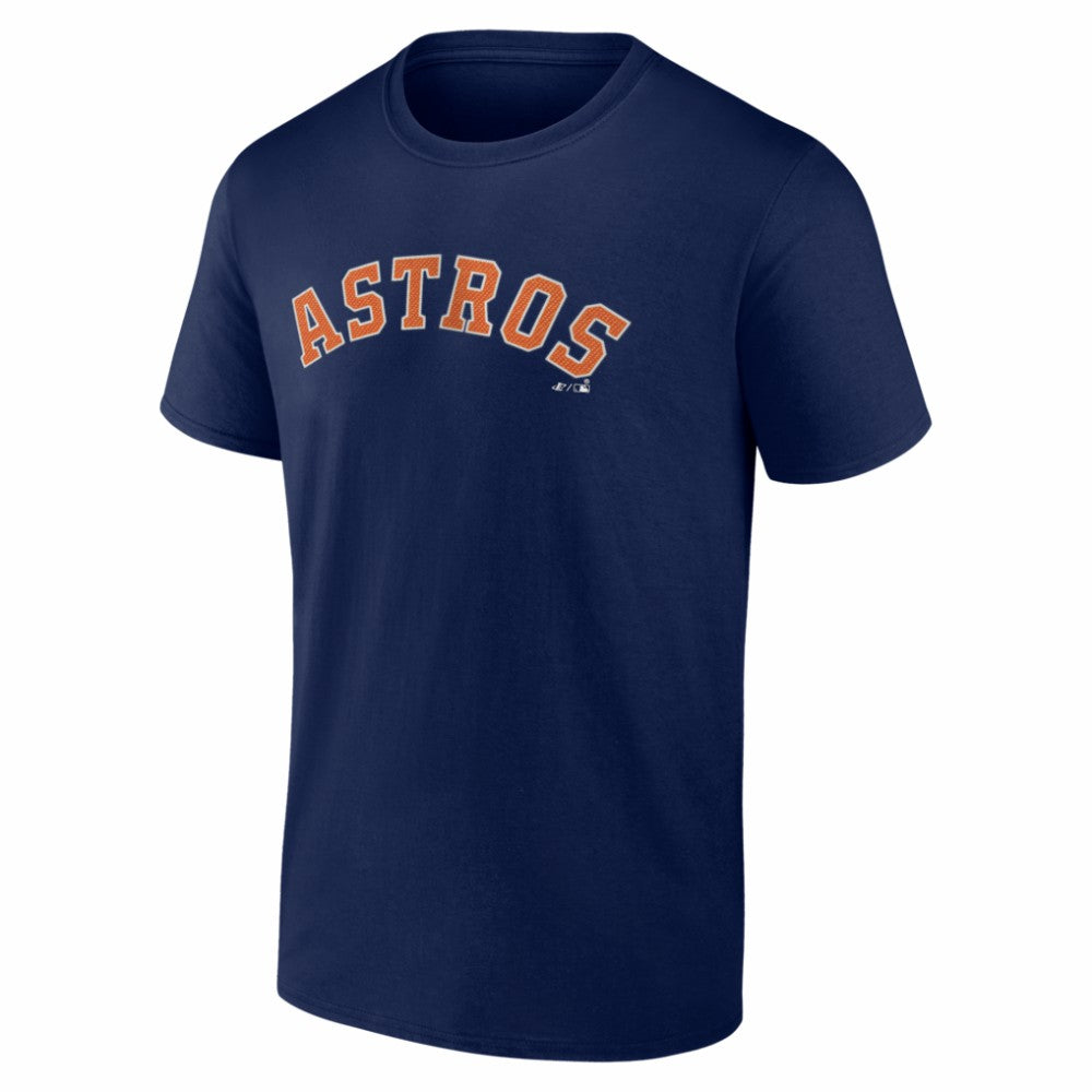 Houston Astros Logo Athletic Wordmark T-Shirt Navy