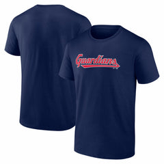 Cleveland Guardians Logo Athletic Wordmark T-Shirt Navy