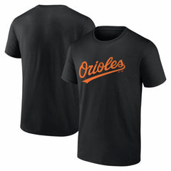 Baltimore Orioles Logo Athletic Wordmark T-Shirt Black