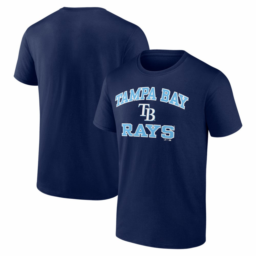 Tampa Bay Rays Logo Athletic Heart and Soul T-Shirt Navy