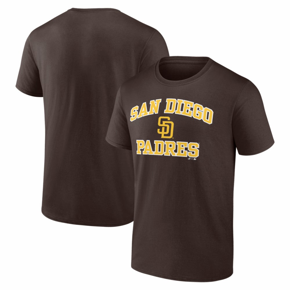 San Diego Padres Logo Athletic Heart and Soul T-Shirt Brown