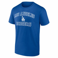 Los Angeles Dodgers Logo Athletic Heart and Soul T-Shirt Royal