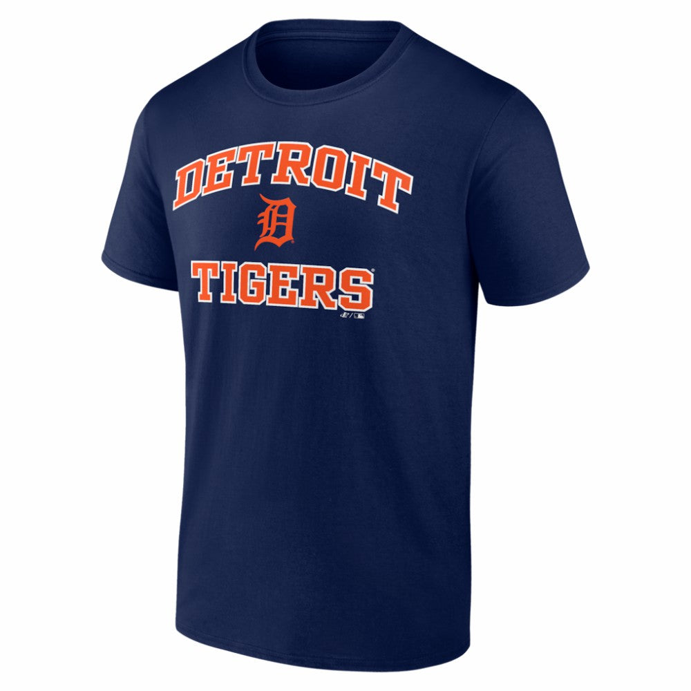 Detroit Tigers Logo Athletic Heart and Soul T-Shirt Navy