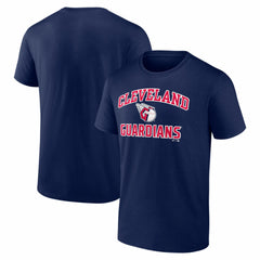 Cleveland Guardians Logo Athletic Heart and Soul T-Shirt Navy