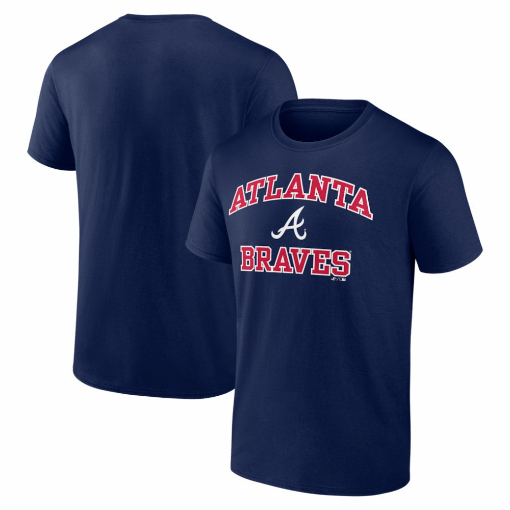 Atlanta Braves Logo Athletic Heart and Soul T-Shirt Navy