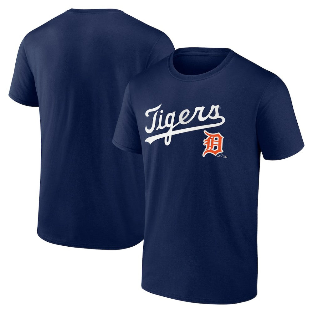 Detroit Tigers Logo Athletic Wahconah T-Shirt Navy