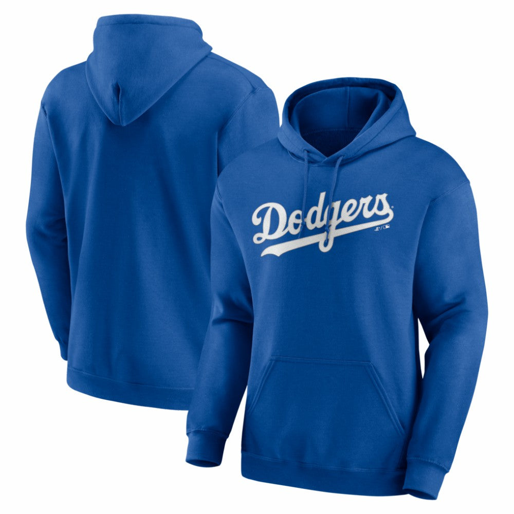 Los Angeles Dodgers Logo Athletic Wordmark Hoodie Royal