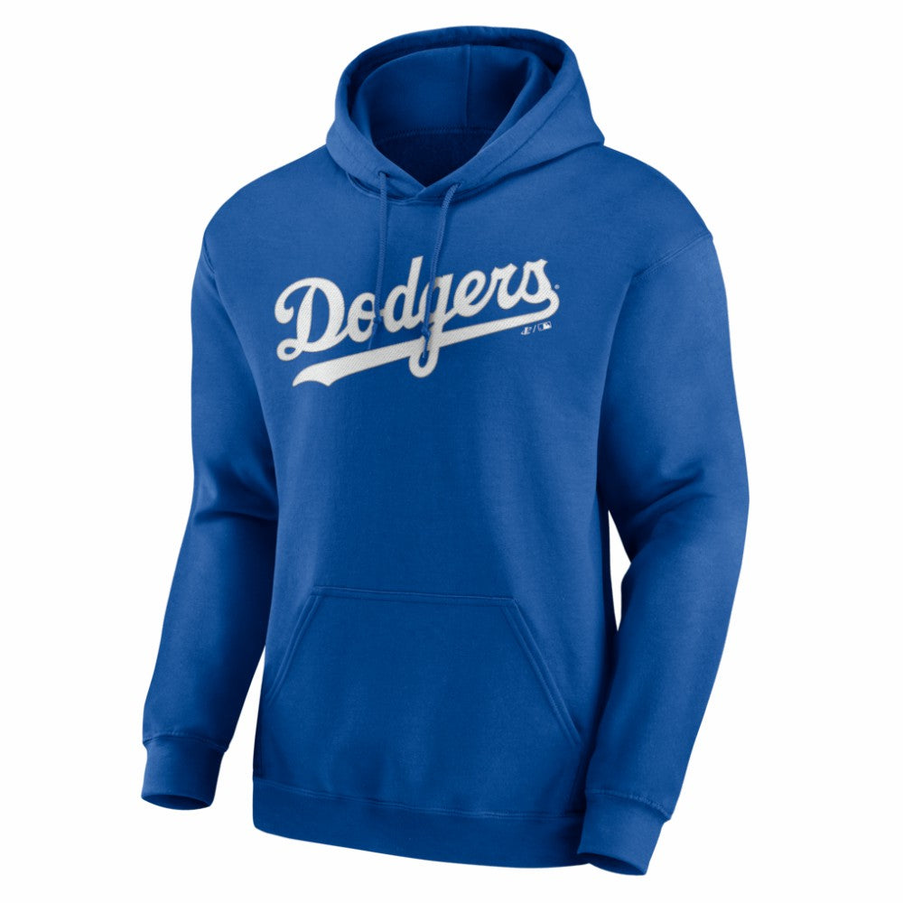 Los Angeles Dodgers Logo Athletic Wordmark Hoodie Royal