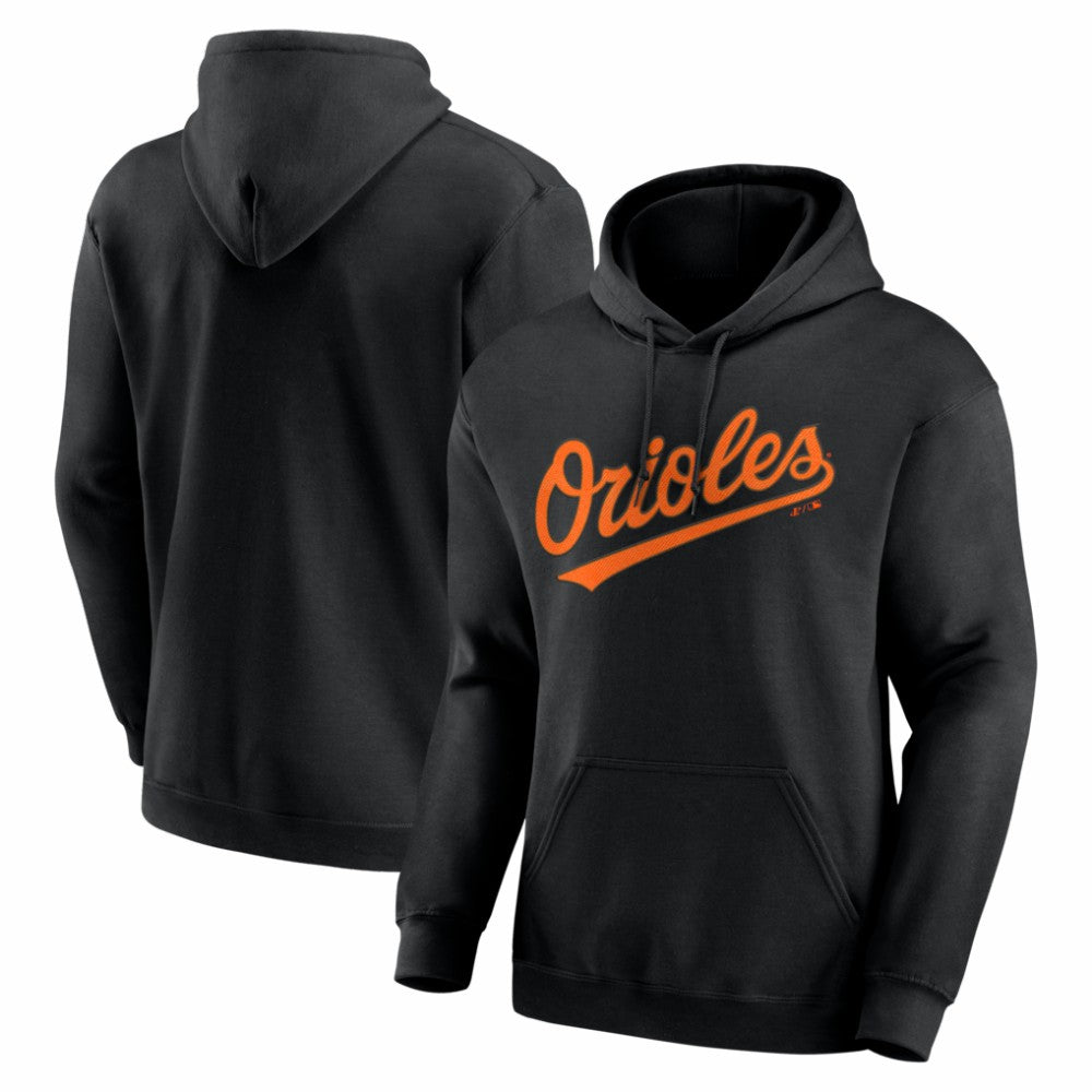 Baltimore Orioles Logo Athletic Wordmark Hoodie Black