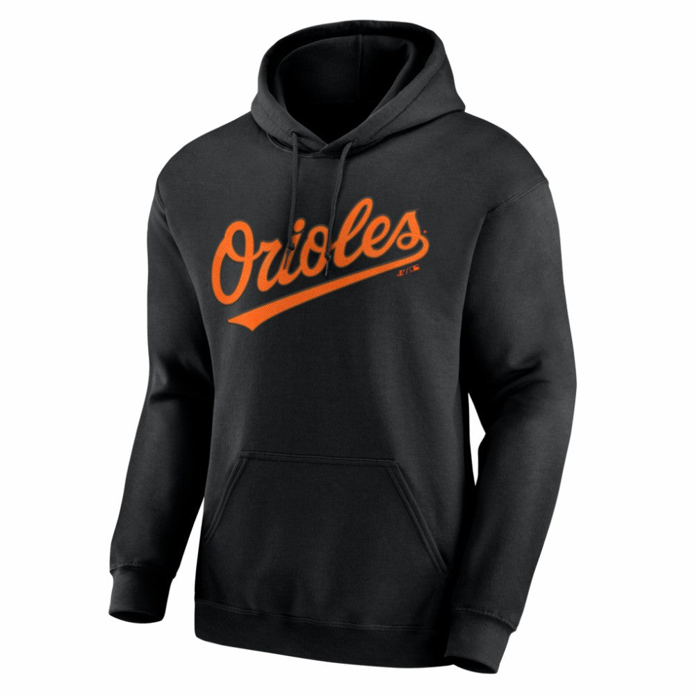 Baltimore Orioles Logo Athletic Wordmark Hoodie Black