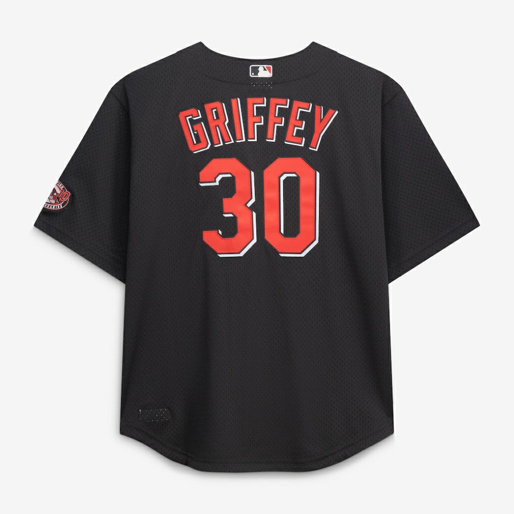 Ken Griffey Jr. Cincinnati Reds Big & Tall Cooperstown Mesh Batting Practice Jersey Black | Mitchell & Ness