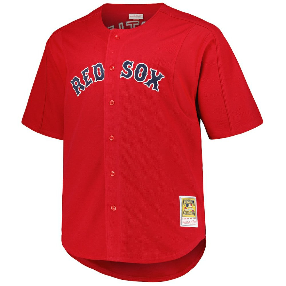 David Ortiz Boston Red Sox Big & Tall Cooperstown Mesh Batting Practice Jersey Red | Mitchell & Ness