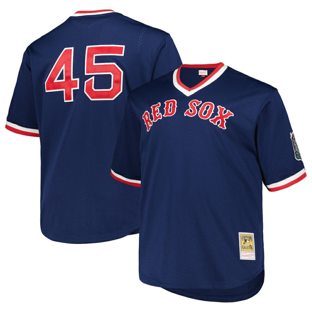 Pedro Martinez Boston Red Sox 1999 Cooperstown Collection Mesh Pullover Jersey Navy | Mitchell & Ness
