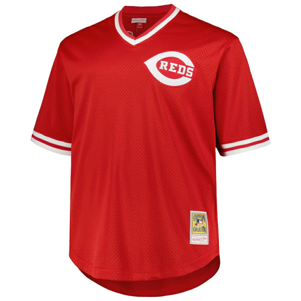 Pete Rose Cincinnati Reds 1984 Cooperstown Collection Mesh Pullover Jersey Red | Mitchell & Ness