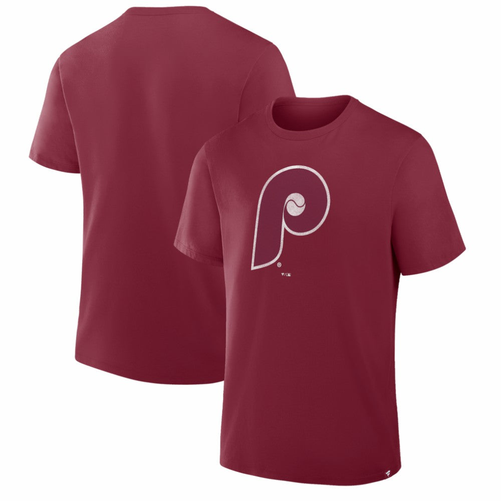 Philadelphia Phillies Vintage Logo Legacy T-Shirt Burgundy