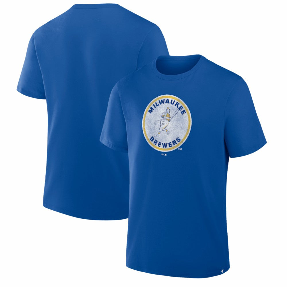 Milwaukee Brewers Vintage Logo Legacy T-Shirt Royal