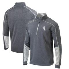 Chicago White Sox Omni-Wick Shotgun 2.0 Quarter-Zip Pullover Top Charcoal/White | Columbia