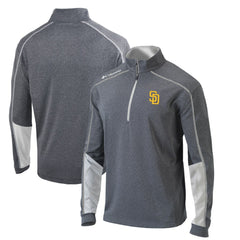 San Diego Padres Omni-Wick Shotgun 2.0 Quarter-Zip Pullover Top Charcoal/White | Columbia