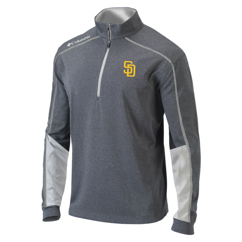 San Diego Padres Omni-Wick Shotgun 2.0 Quarter-Zip Pullover Top Charcoal/White | Columbia