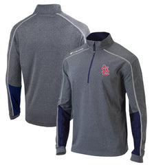 St. Louis Cardinals Omni-Wick Shotgun 2.0 Quarter-Zip Pullover Top Charcoal/Navy | Columbia