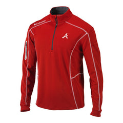 Atlanta Braves Omni-Wick Shotgun Quarter-Zip Pullover Top Red | Columbia