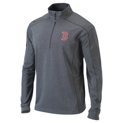 Boston Red Sox Omni-Wick Shotgun Quarter-Zip Pullover Top Heather Gray | Columbia