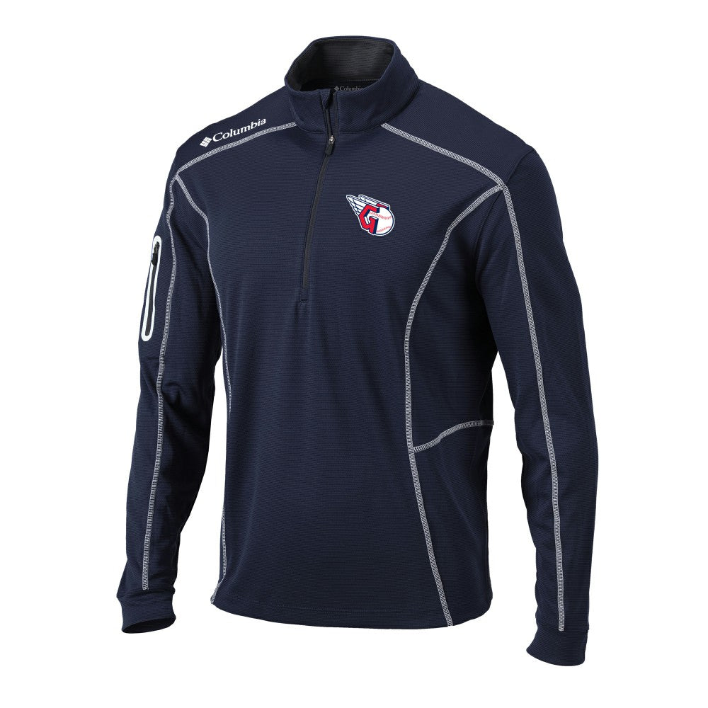 Cleveland Guardians Omni-Wick Shotgun Quarter-Zip Pullover Top Navy | Columbia