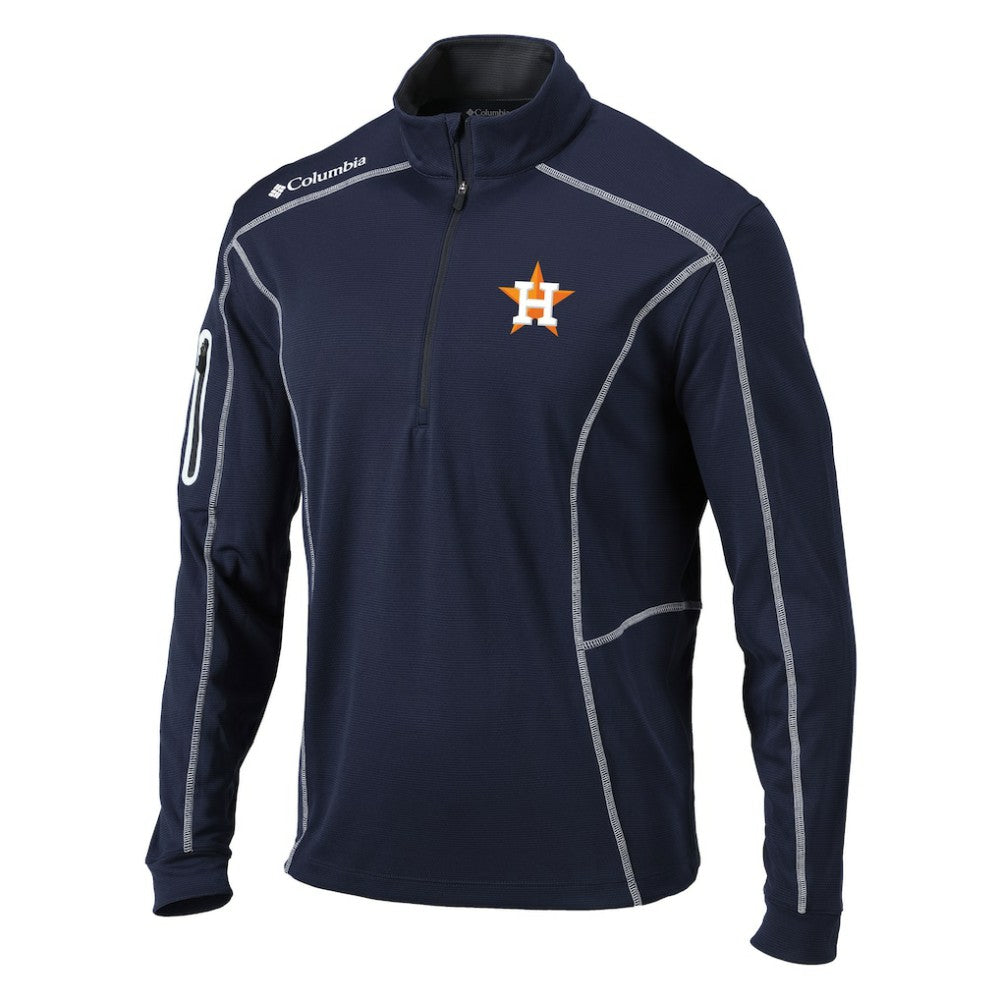 Houston Astros Omni-Wick Shotgun Quarter-Zip Pullover Top Navy | Columbia