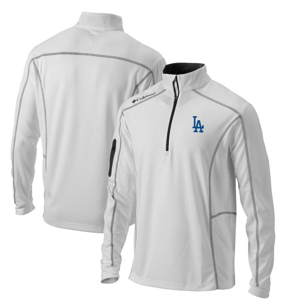 Los Angeles Dodgers Omni-Wick Shotgun Quarter-Zip Pullover Top White | Columbia