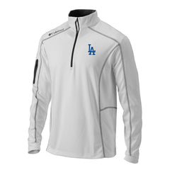 Los Angeles Dodgers Omni-Wick Shotgun Quarter-Zip Pullover Top White | Columbia