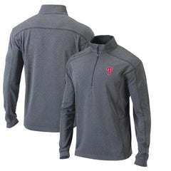 Philadelphia Phillies Omni-Wick Shotgun Quarter-Zip Pullover Top Heather Gray | Columbia