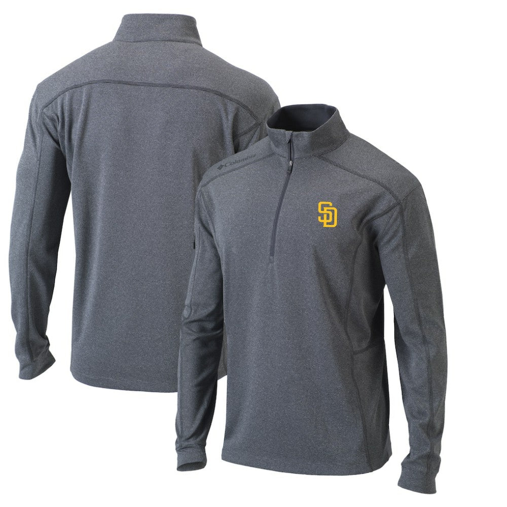 San Diego Padres Omni-Wick Shotgun Quarter-Zip Pullover Top Heather Gray | Columbia