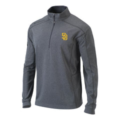 San Diego Padres Omni-Wick Shotgun Quarter-Zip Pullover Top Heather Gray | Columbia