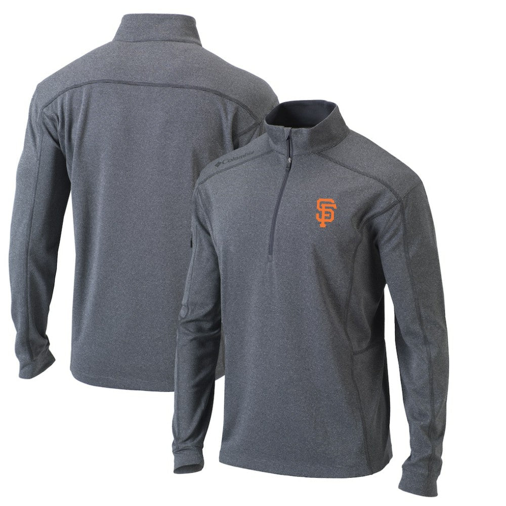 San Francisco Giants Omni-Wick Shotgun Quarter-Zip Pullover Top Heather Gray | Columbia