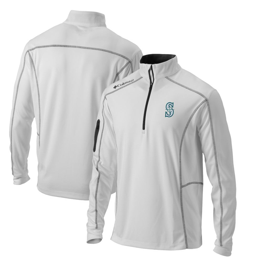 Seattle Mariners Omni-Wick Shotgun Quarter-Zip Pullover Top White | Columbia