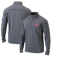 St. Louis Cardinals Omni-Wick Shotgun Quarter-Zip Pullover Top Heather Gray | Columbia