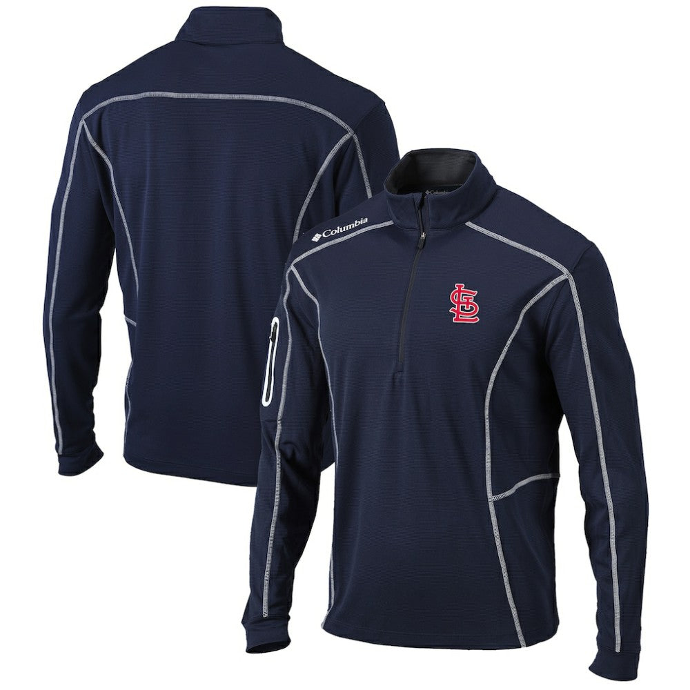 St. Louis Cardinals Omni-Wick Shotgun Quarter-Zip Pullover Top Navy | Columbia