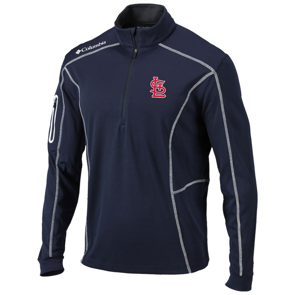 St. Louis Cardinals Omni-Wick Shotgun Quarter-Zip Pullover Top Navy | Columbia