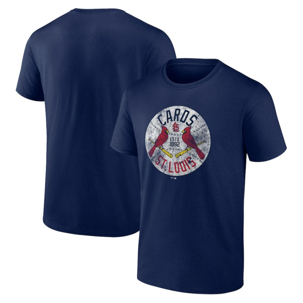 St. Louis Cardinals Hometown Collection Vintage Cards T-Shirt Navy