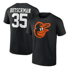 Adley Rutschman Baltimore Orioles Player Icon Name & Number T-Shirt Black