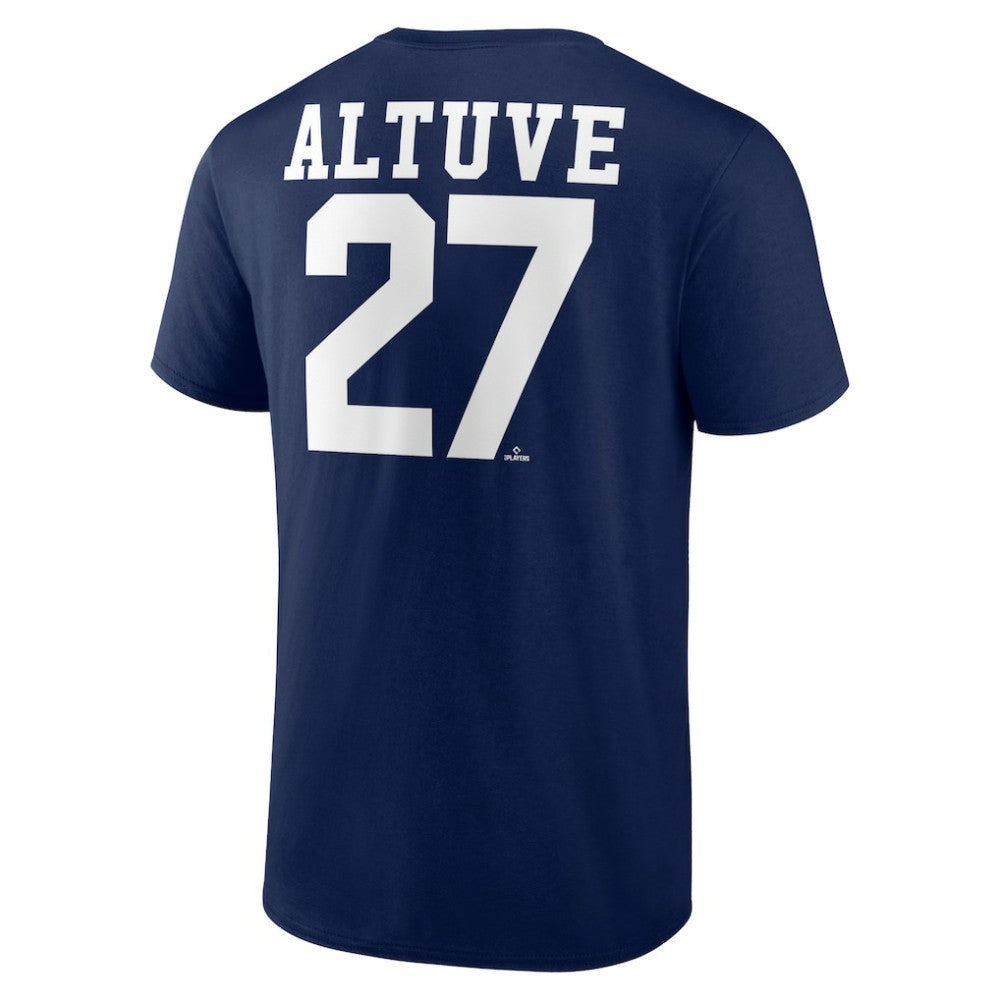 Jose Altuve Houston Astros Player Icon Name & Number T-Shirt Navy
