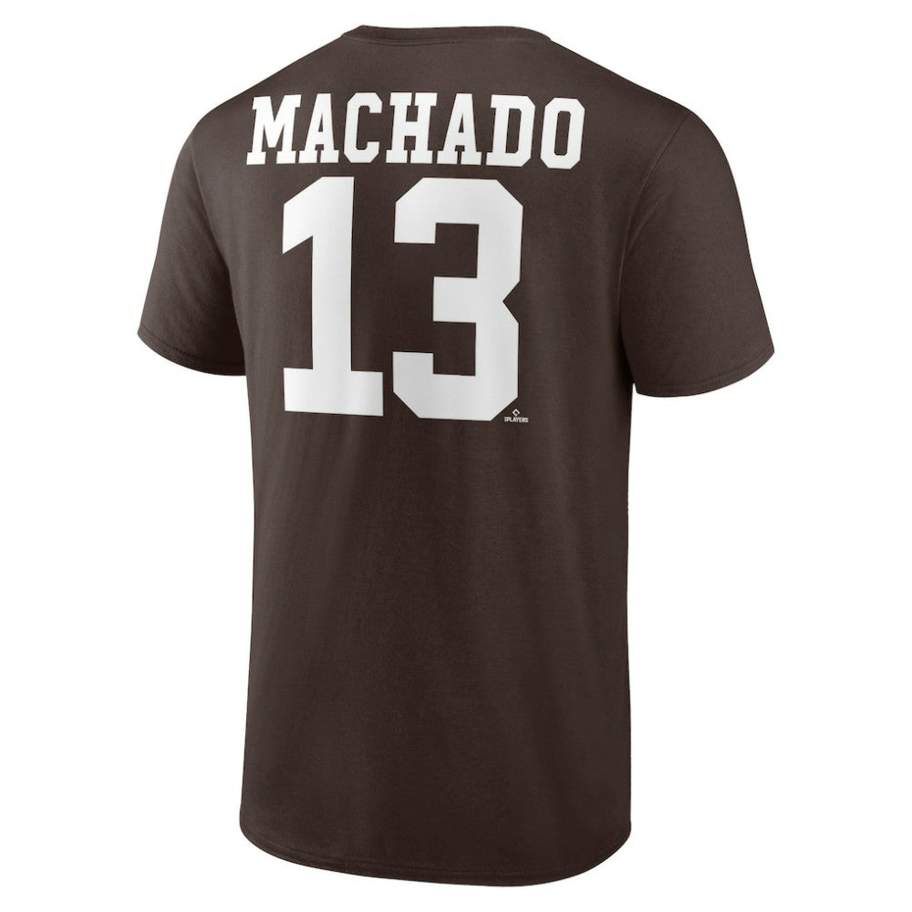 Manny Machado San Diego Padres Player Icon Name & Number T-Shirt Brown