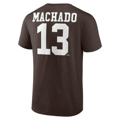 Manny Machado San Diego Padres Player Icon Name & Number T-Shirt Brown