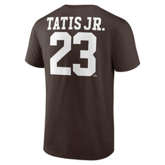 Fernando Tatis Jr. San Diego Padres Player Icon Name & Number T-Shirt Brown