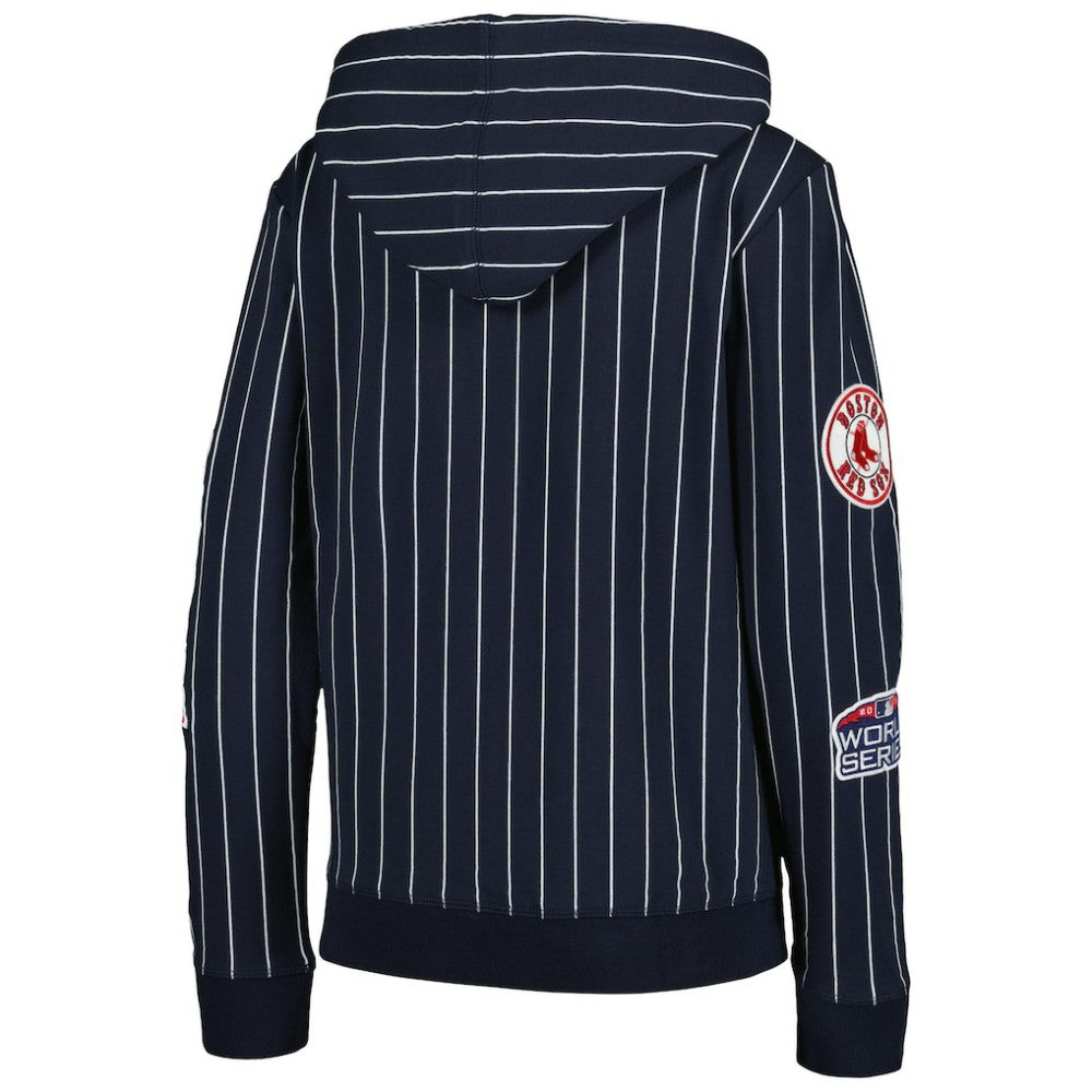 Boston Red Sox Women's Pinstripe Tri-Blend Full-Zip Jacket Navy | New Era