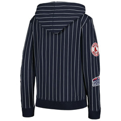 Boston Red Sox Women's Pinstripe Tri-Blend Full-Zip Jacket Navy | New Era