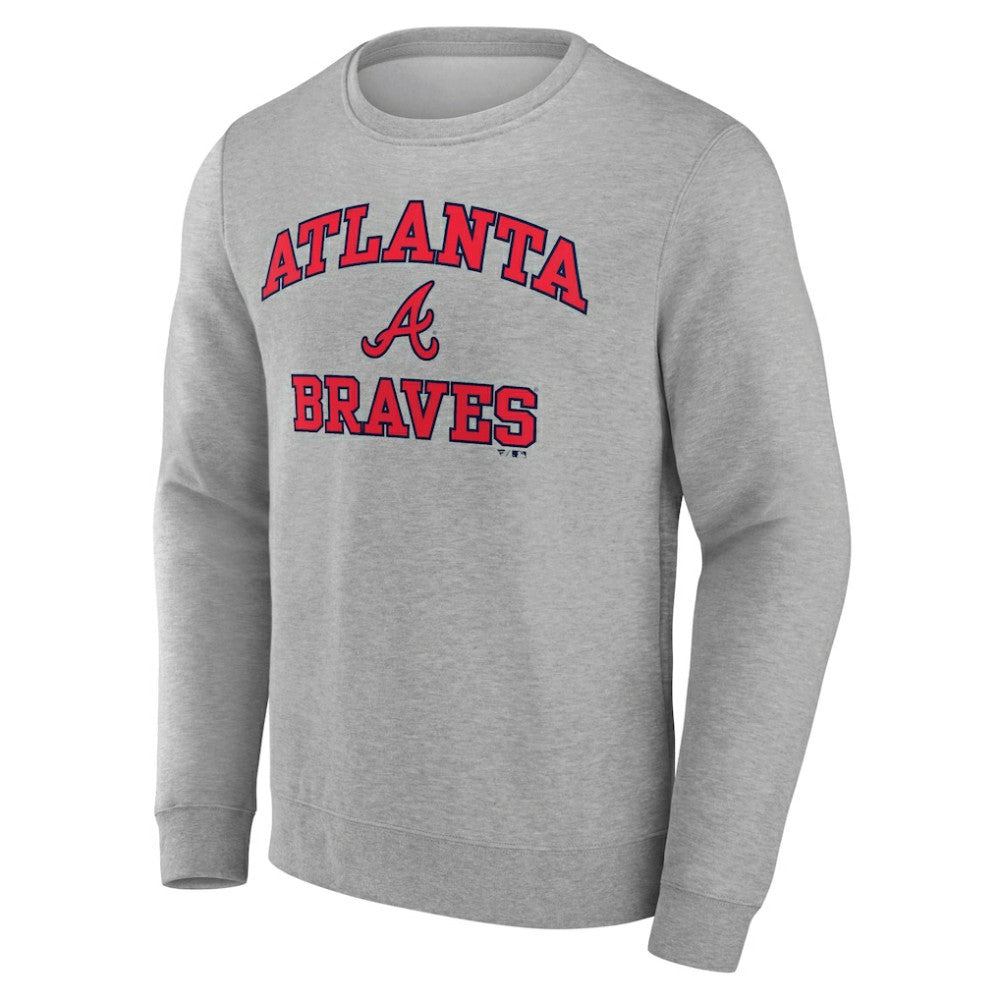 Atlanta Braves Heart & Soul Pullover Sweatshirt Heather Gray