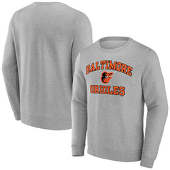 Baltimore Orioles Heart & Soul Pullover Sweatshirt Heather Gray