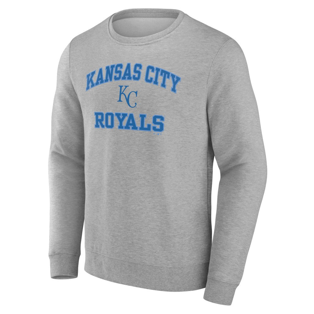 Kansas City Royals Heart & Soul Pullover Sweatshirt Heather Gray